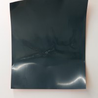 Point d’impact 1, peinture et pigments sur acier, 150 x 120 x 30 cm, 2014