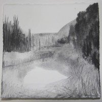 Paysage Montauban, encre et graphite sur papier, 20 x 20 cm