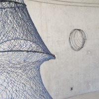 Cendrillon, sculpture, osier teinté, dentelle à l’aiguille (fil japonais) H. 185cm, diam+/-150cm 