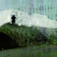 Une personne, huile sur toile