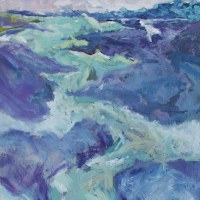 Paysage, huile sur toile