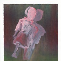 Sans titre, Huile sur papier, 46 x  40,3 cm, 2017