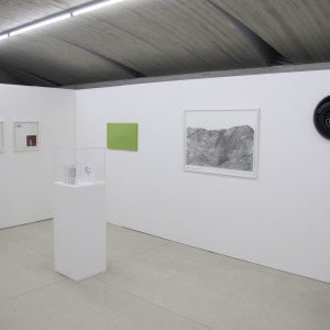 Vue de l'exposition: Peter Downsbrough, Michel Mouffe, Ann Veronica Janssens, Eva Evrard, Hein Fridfinnsson 