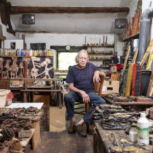 Vancau dans son atelier©Jean-Pierre Ruelle