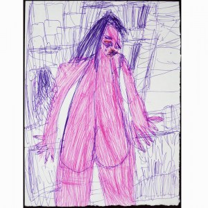 Sans titre, stylo à bille sur papier, 36,5 x 27,5 cm, 2016