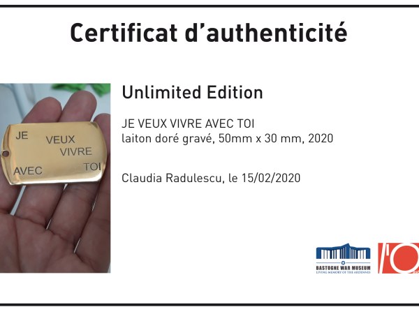 Certificat d'authenticité