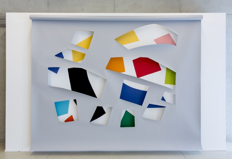 Sans titre, papiers découpés et collés, 240 x 200 cm, 2014