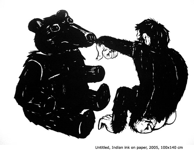 Sans titre, indian ink on paper, 100 x 140 cm, 2005