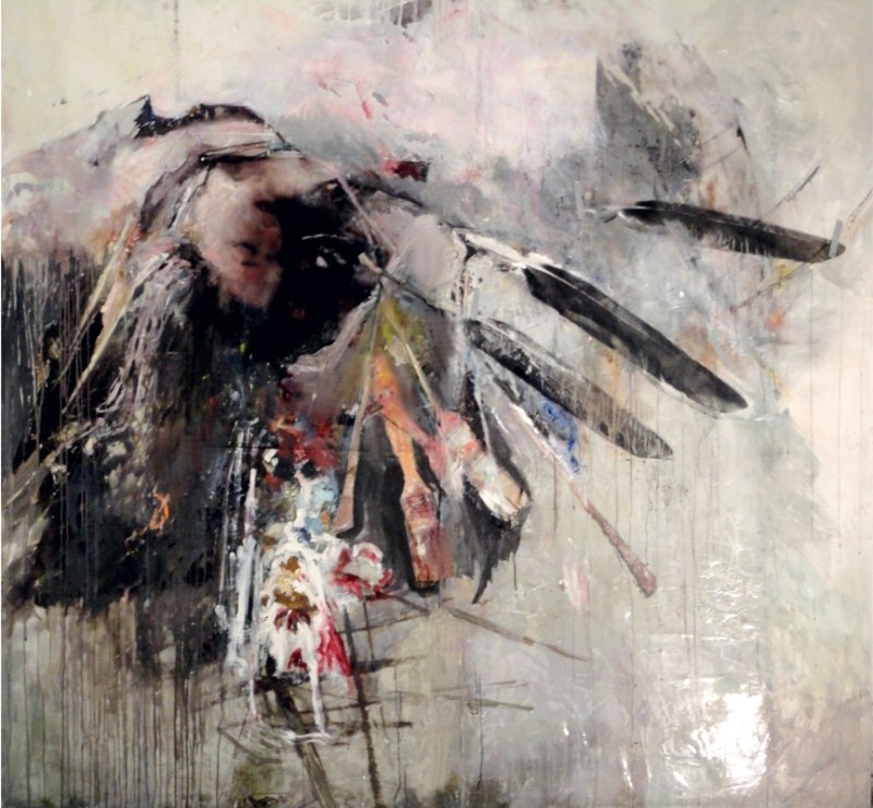Ende des Künstlers, techniques mixtes, 200 x 200 cm, 2012
