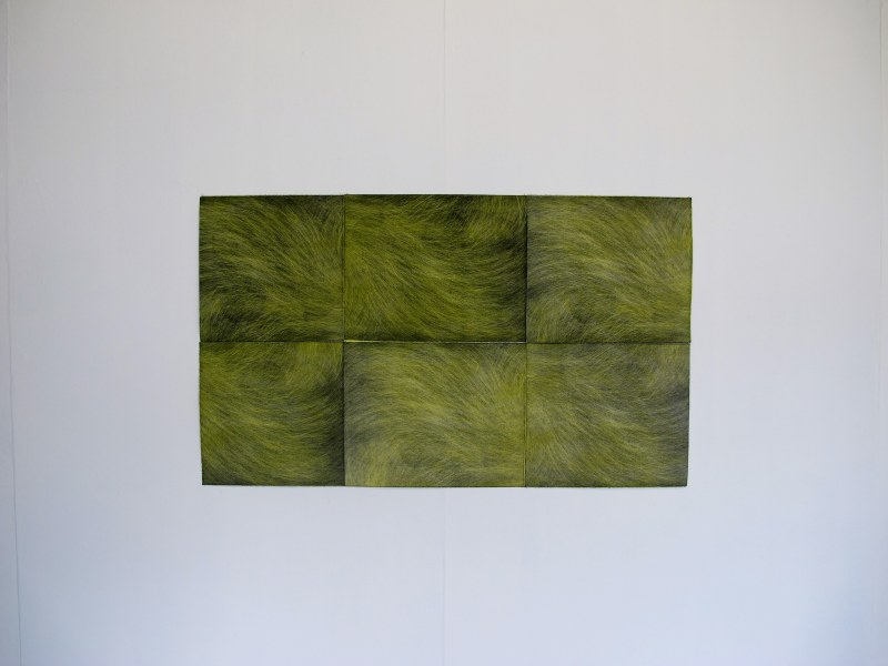 Sans titre, ensemble de 6 lithos vertes