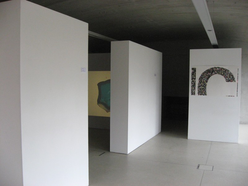 Delphine Deguislage "ICI" (encre de chine et water color sur papier, exemplaire unique,  110/73 cmVue de l'exposition: