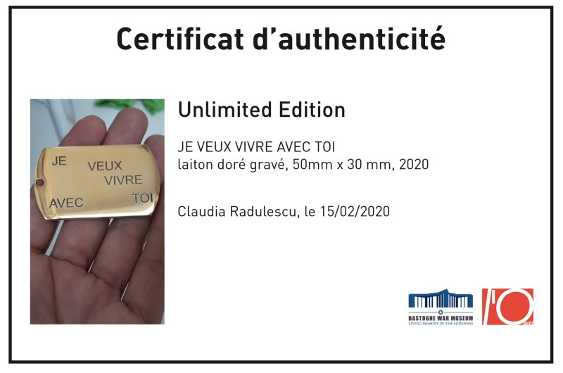 Certificat d'authenticité
