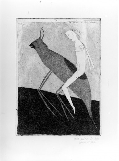 FEMME ET BOUC aquatinte; pointe sèche sur papier, 27 x 18,5 cm