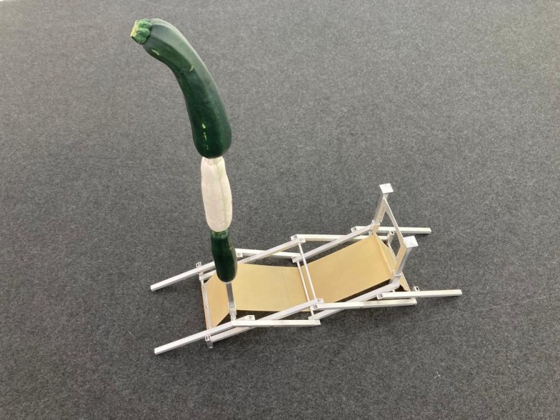 Shared wealth, as described by a model of mutual aid with an aspirational courgette stack