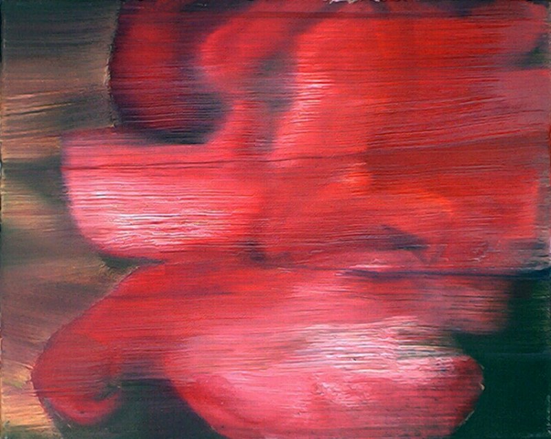 Fleur, huile sur toile