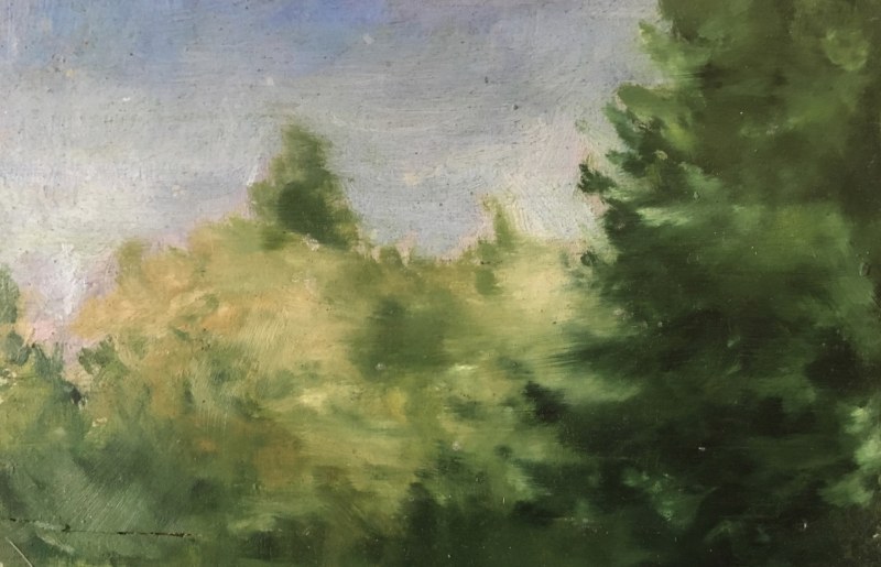 Sans titre, huile sur bois, 22 x 16 cm, 2018