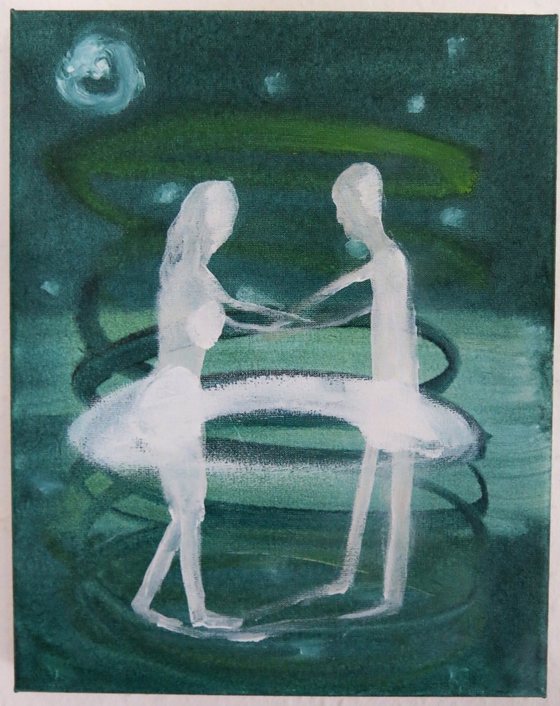 L’étourdissement, huile sur toile, 30 x 24 cm