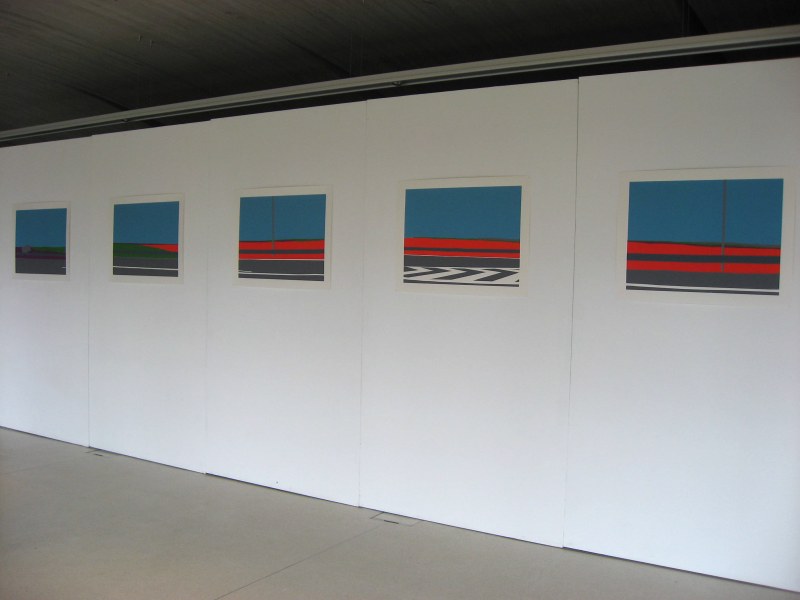 Parallaxe N4" (série de 5 sérigraphies sur papier, éditée à 10 exemplaires, 67,5/50 cm chaque image),