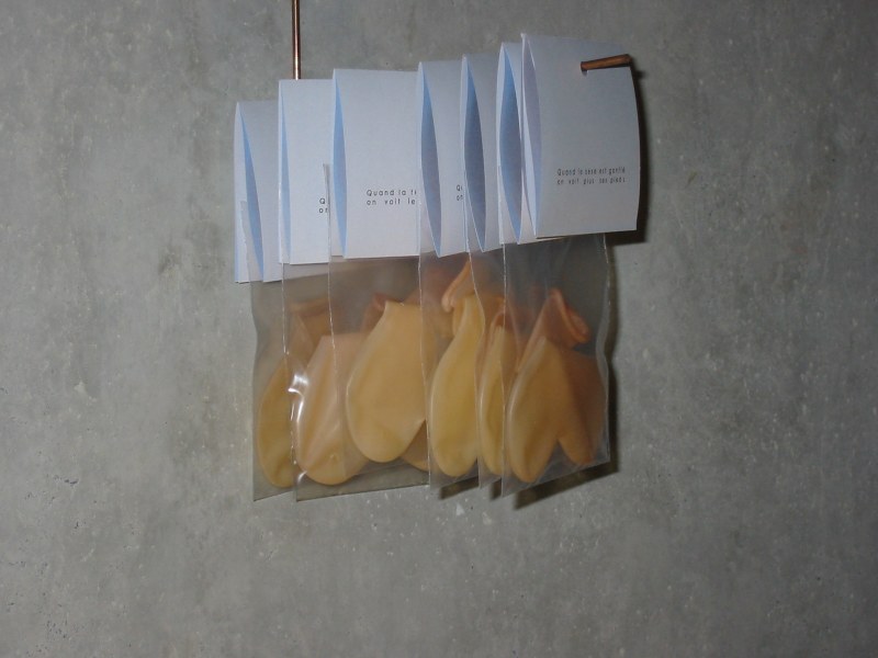 Gonfler le cœur, installation