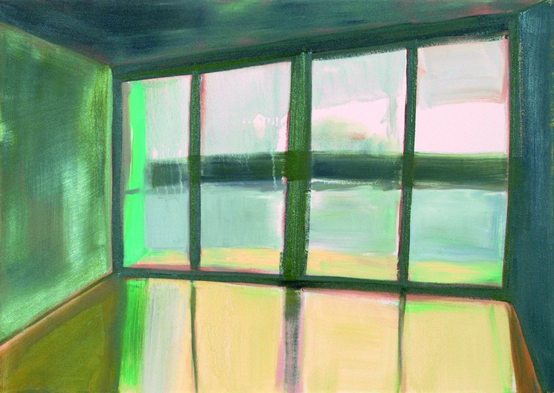 Kaki, huile sur toile, 50 x 70 cm, 2001