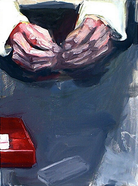 Mains, huile sur toile