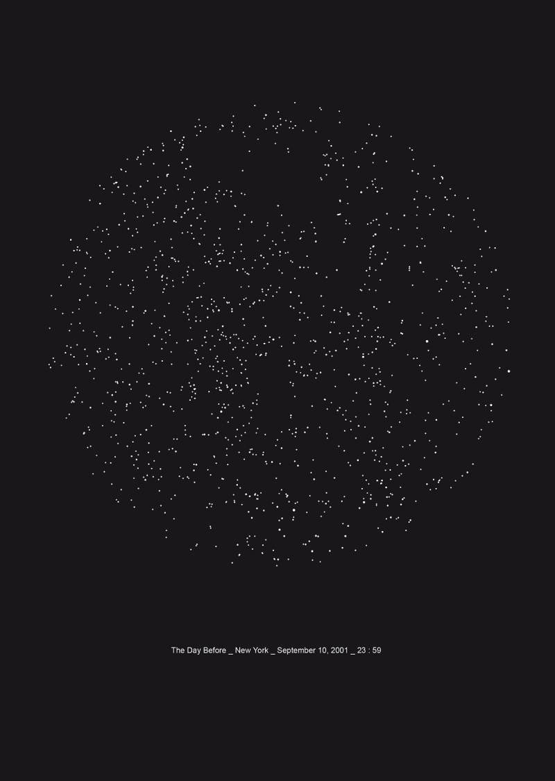 The Day Before-Star System-New York-September 10, 2001-23:59, photographie, 170 x 150 cm, 2004