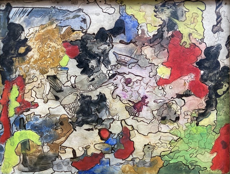 Acrylique sur papier, 36 x 28 cm, 1972