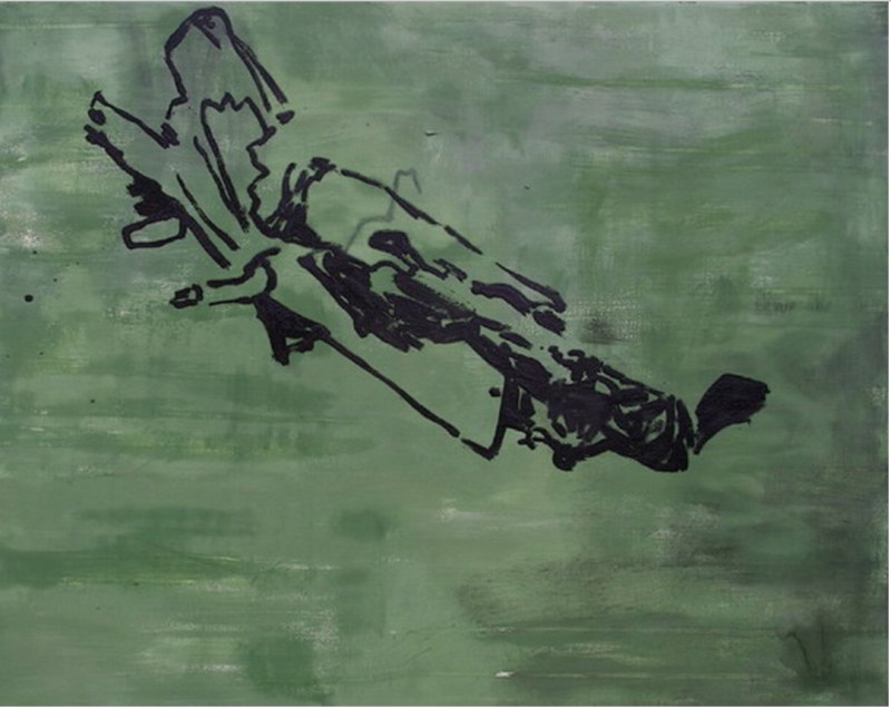 Sans titre, huile sur toile, 480 x 100 cm, 2006