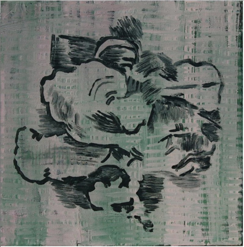 Sans titre, huile sur toile, 40 x 40 cm, 2007