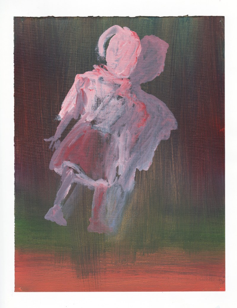 Sans titre, Huile sur papier, 46 x  40,3 cm, 2017