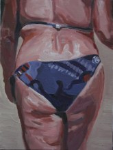 Le maillot de bain, huile sur toile