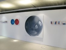 Vue de l'exposition: Françoise Vigot, Portraits réfléchis, peintures
