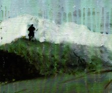 Une personne, huile sur toile