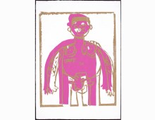 Sans titre, linogravure sur papier, 53,5 x 38 cm, 2016