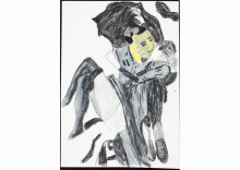 Sans titre, pastel gras sur papier, 42 x 29,7 cm,  2018